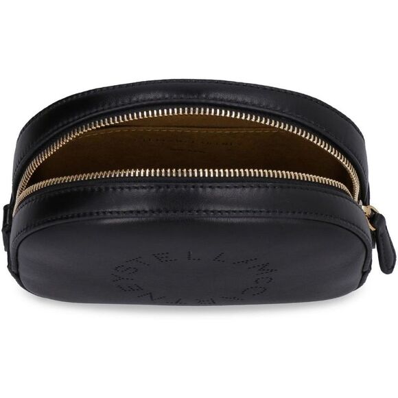 STELLA MCCARTNEY Perforated Logo Cosmetic Bag Women BLACK Clutches - Picture 4 of 5